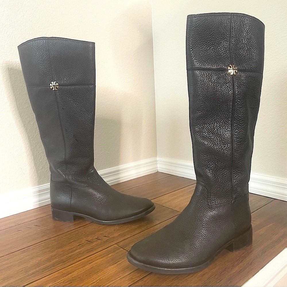 Tory Burch knee high boots riding boots leather boots black boots fall winter - Picture 2 of 16